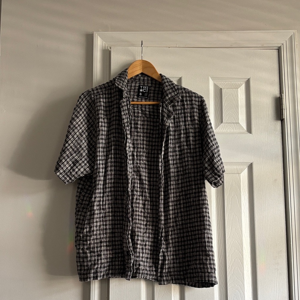 Afends Black and White Checkered Shirt